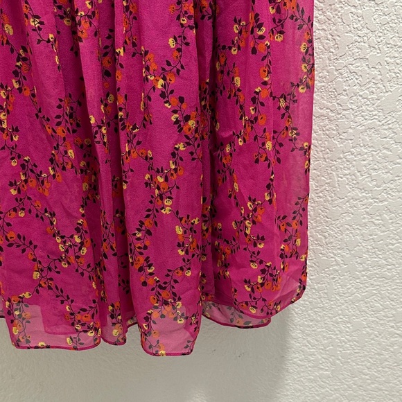 Diane Von Furstenberg Pink Floral Midi Dress - Picture 5 of 7